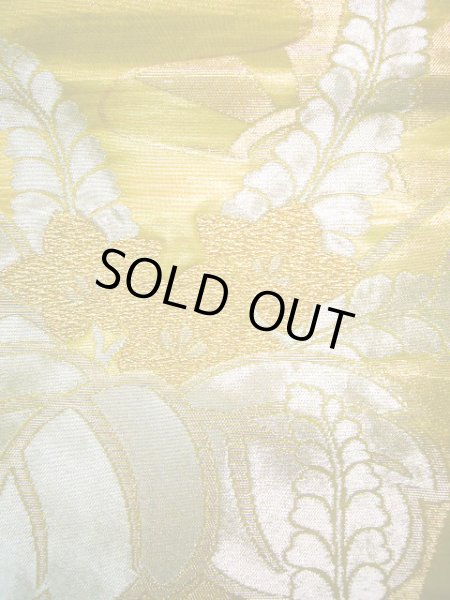 Photo4: JET0423W Used Japanese   Gold Cutting cloth    (Grade B) (4)