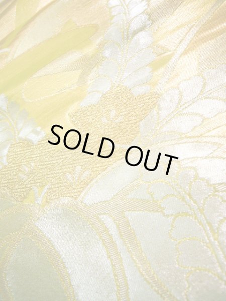 Photo6: JET0423W Used Japanese   Gold Cutting cloth    (Grade B) (6)