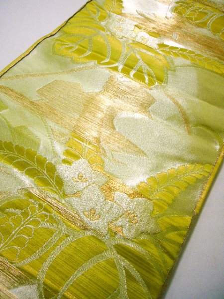 Photo9: JET0423W Used Japanese   Gold Cutting cloth    (Grade B) (9)