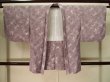 Photo1: K0210C Used Japanese Pale Light Purple HAORI short jacket / Synthetic. Abstract pattern   (Grade B) (1)