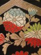 Photo4: K0224G Vintage Japanese Kimono   Black FUKURO OBI sash Folding fan Silk.  (Grade B) (4)