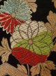 Photo6: K0224G Vintage Japanese Kimono   Black FUKURO OBI sash Folding fan Silk.  (Grade B) (6)