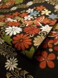 Photo11: K0224L Vintage Japanese Kimono   Black FUKURO OBI sash Flower Silk.  (Grade B) (11)