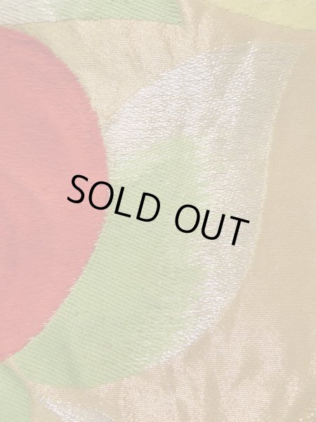 Photo5: K0224R Vintage Japanese Kimono   Gold FUKURO OBI sash Camellia Silk.  (Grade B) (5)