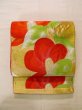 Photo11: K0224R Vintage Japanese Kimono   Gold FUKURO OBI sash Camellia Silk.  (Grade B) (11)