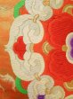 Photo5: K0224T Vintage Japanese Kimono   Orange FUKURO OBI sash Flower Silk.  (Grade B) (5)