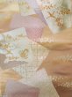 Photo4: Mint K0303P Vintage Japanese Kimono Shiny Light Pink FUKURO OBI sash Chrysanthemum Silk.  (Grade A) (4)