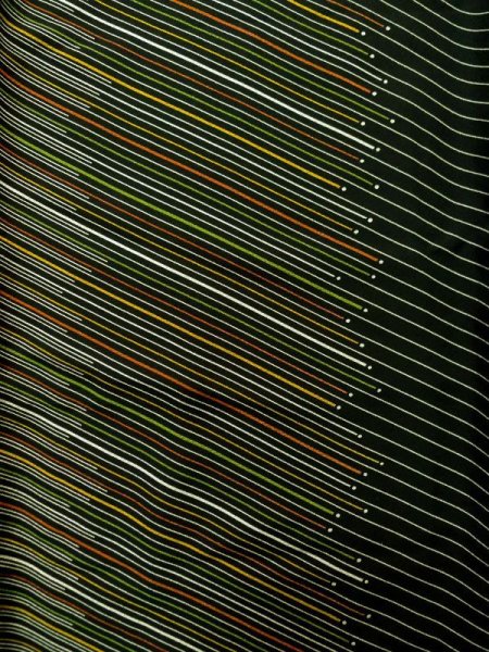 Photo4: Mint K0311P Used Japanese   Black KOMON dyed / Synthetic. Tortoise-shell pattern― Hexagonal pattern   (Grade A) (4)