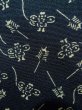 Photo7: K0311R Used Japanese   Blue EDO KOMON pattern dyed / Silk.  kite pattern  (Grade B) (7)