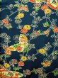 Photo4: Mint K0311W Used Japanese   Blue KOMON dyed / Silk. Flower,   (Grade A) (4)