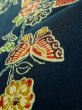 Photo9: Mint K0311W Used Japanese   Blue KOMON dyed / Silk. Flower,   (Grade A) (9)