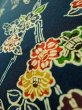 Photo10: Mint K0311W Used Japanese   Blue KOMON dyed / Silk. Flower,   (Grade A) (10)