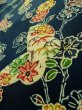 Photo11: Mint K0311W Used Japanese   Blue KOMON dyed / Silk. Flower,   (Grade A) (11)