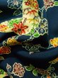 Photo13: Mint K0311W Used Japanese   Blue KOMON dyed / Silk. Flower,   (Grade A) (13)