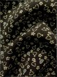 Photo8: K0317Z Used Japanese   Black KOMON dyed / Silk. Flower,   (Grade B) (8)