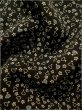 Photo9: K0317Z Used Japanese   Black KOMON dyed / Silk. Flower,   (Grade B) (9)