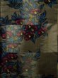 Photo4: K0324D Used Japanese   Gray KOMON dyed / Silk. Flower,   (Grade B) (4)