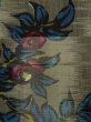 Photo6: K0324D Used Japanese   Gray KOMON dyed / Silk. Flower,   (Grade B) (6)