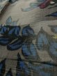 Photo9: K0324D Used Japanese   Gray KOMON dyed / Silk. Flower,   (Grade B) (9)