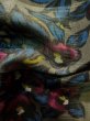 Photo12: K0324D Used Japanese   Gray KOMON dyed / Silk. Flower,   (Grade B) (12)