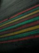 Photo10: K0324H Used Japanese   Black TSUMUGI pongee / Silk. Line,   (Grade A) (10)