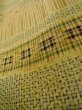 Photo9: K0324M Used Japanese   Cream TSUMUGI pongee / Silk. Stripes,   (Grade A) (9)