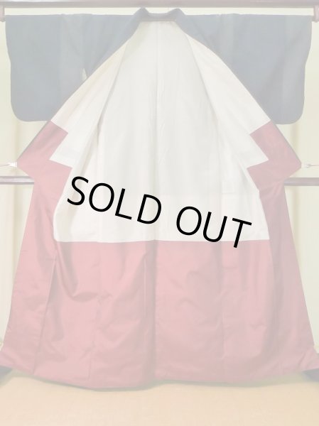 Photo2: Mint K0324O Used Japanese Deep  Blue TSUMUGI pongee / Silk. Line   (Grade A) (2)