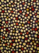 Photo3: K0324R Used Japanese   Black TSUMUGI pongee / Silk. Circle   (Grade D) (3)