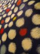 Photo9: K0324R Used Japanese   Black TSUMUGI pongee / Silk. Circle   (Grade D) (9)