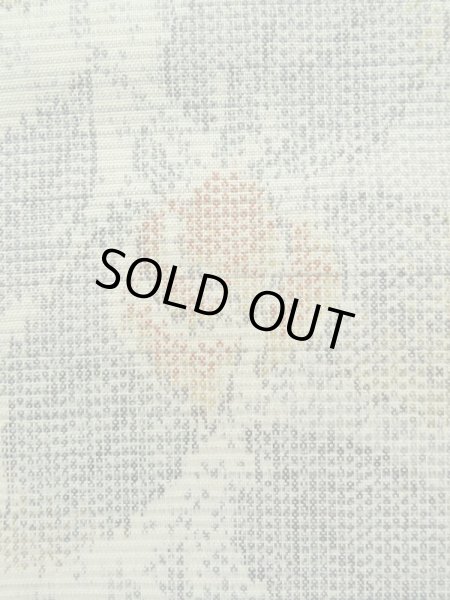 Photo7: Mint K0324U Used Japanese Heather  Gray TSUMUGI pongee / Silk. Flower,   (Grade A) (7)