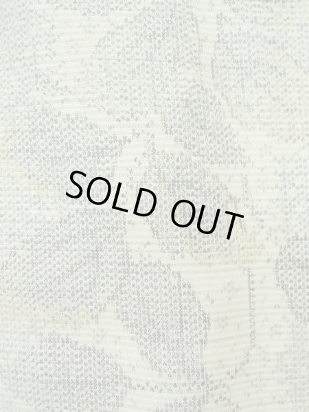 Photo8: Mint K0324U Used Japanese Heather  Gray TSUMUGI pongee / Silk. Flower,   (Grade A) (8)