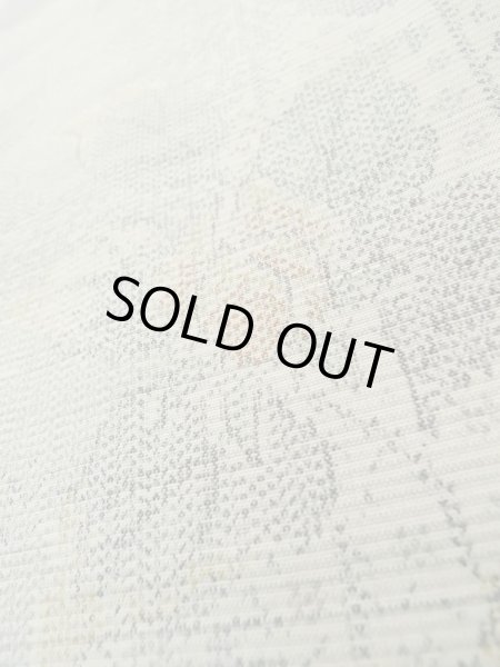 Photo9: Mint K0324U Used Japanese Heather  Gray TSUMUGI pongee / Silk. Flower,   (Grade A) (9)