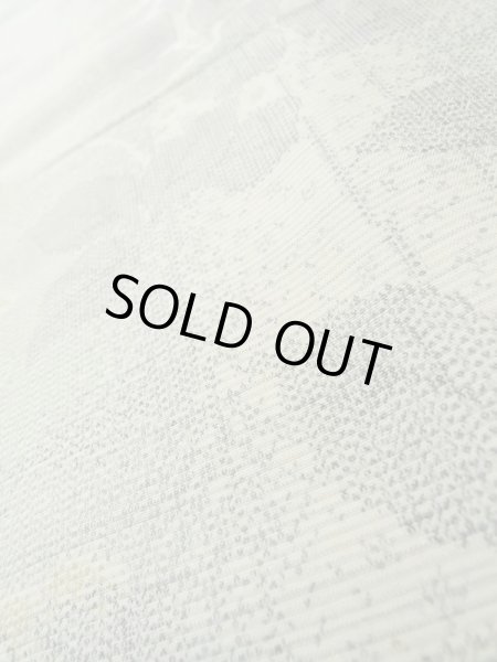 Photo11: Mint K0324U Used Japanese Heather  Gray TSUMUGI pongee / Silk. Flower,   (Grade A) (11)