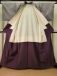 Photo2: K0324V Used Japanese Heather  Purple TSUMUGI pongee / Silk. Stripes,   (Grade B) (2)