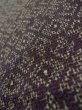 Photo8: K0324Y Used Japanese   Purple SHIOZAWA TSUMUGI pongee / Silk. Abstract pattern   (Grade B) (8)