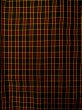 Photo4: K0325C Used Japanese   Black TSUMUGI pongee / Silk. Plaid Checks   (Grade B) (4)