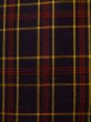 Photo6: K0325C Used Japanese   Black TSUMUGI pongee / Silk. Plaid Checks   (Grade B) (6)