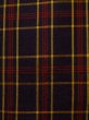 Photo6: K0325C Used Japanese   Black TSUMUGI pongee / Silk. Plaid Checks   (Grade B) (6)