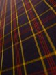 Photo8: K0325C Used Japanese   Black TSUMUGI pongee / Silk. Plaid Checks   (Grade B) (8)