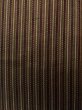 Photo5: Mint K0329F Used Japanese   Brown ORI woven / Silk. Stripes   (Grade A) (5)