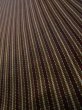 Photo7: Mint K0329F Used Japanese   Brown ORI woven / Silk. Stripes   (Grade A) (7)