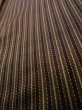 Photo8: Mint K0329F Used Japanese   Brown ORI woven / Silk. Stripes   (Grade A) (8)