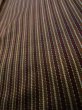 Photo8: Mint K0329F Used Japanese   Brown ORI woven / Silk. Stripes   (Grade A) (8)