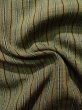 Photo9: K0329G Used Japanese Pale Grayish Green ORI woven / Silk. Stripes   (Grade B) (9)