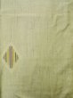 Photo4: K0329O Used Japanese   Off White TSUMUGI pongee / Silk. Stripes,   (Grade A) (4)