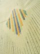 Photo8: K0329O Used Japanese   Off White TSUMUGI pongee / Silk. Stripes,   (Grade A) (8)