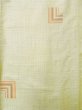 Photo4: K0329Q Used Japanese   Off White TSUMUGI pongee / Silk. Geometrical pattern,   (Grade B) (4)