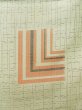 Photo5: K0329Q Used Japanese   Off White TSUMUGI pongee / Silk. Geometrical pattern,   (Grade B) (5)