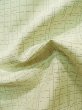 Photo11: K0329Q Used Japanese   Off White TSUMUGI pongee / Silk. Geometrical pattern,   (Grade B) (11)