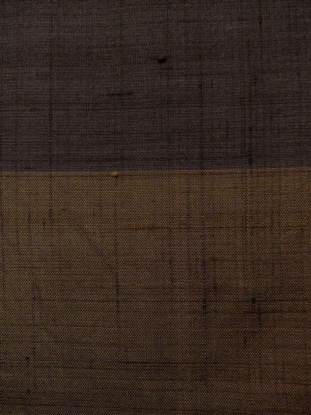 Photo7: K0329Z Used Japanese   Brown TSUMUGI pongee / Silk. Flower,   (Grade B) (7)